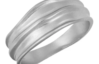 Ασημένιο ματ δαχτυλίδι 925 με ανάγλυφες γραμμές 054623