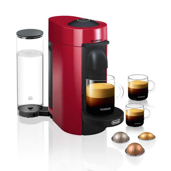 Delonghi Nespresso® ENV150.R Vertuo Plus Cherry Red Μηχανές Espresso - Με κάψουλα