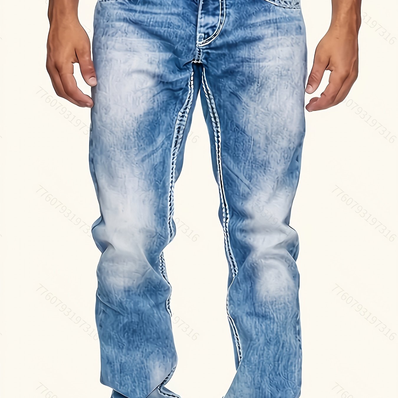 TEMU Men's Fashion Stretch Casual Jeans