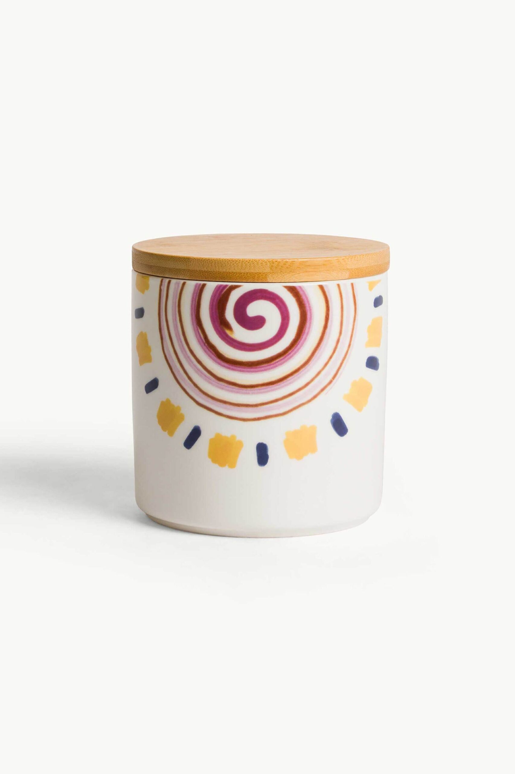Coincasa Πορσελάνινο Βάζο με Καπάκι Bamboo 12cm