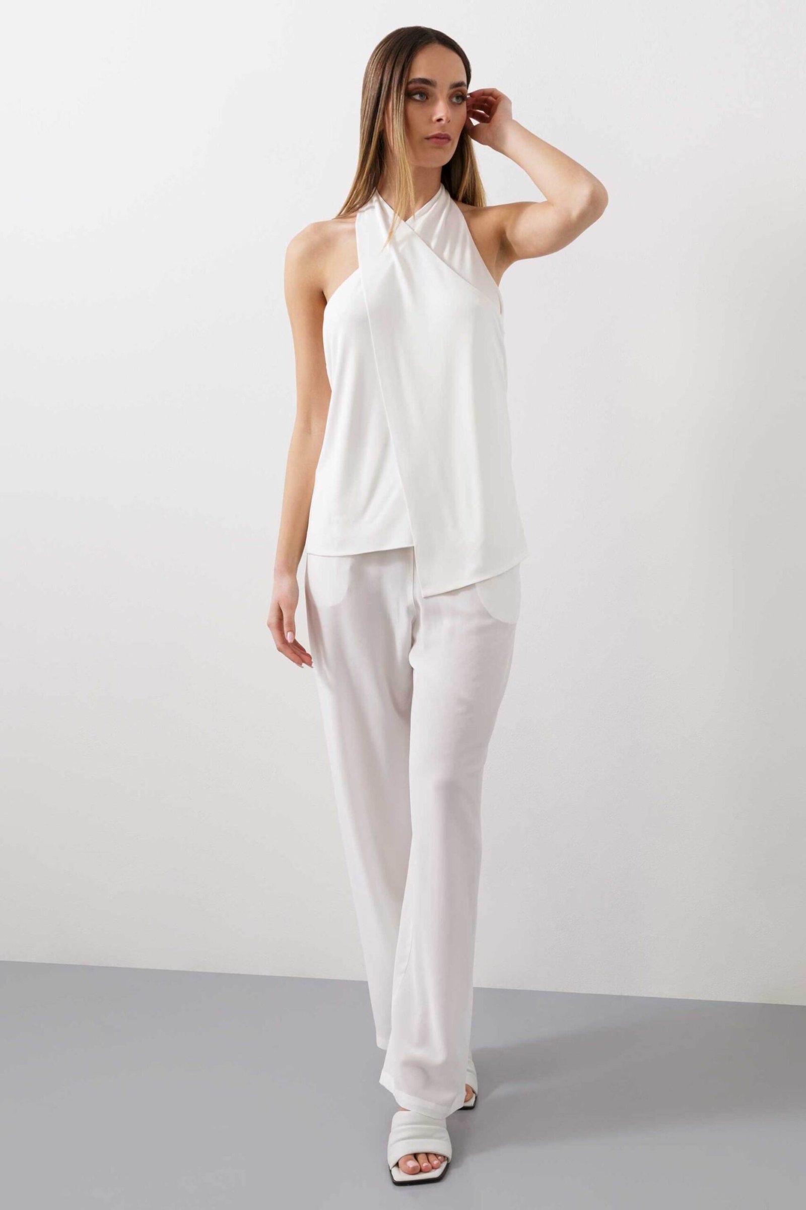 BCBGMAXAZRIA Γυναικείο Τοπ με Ντραπέ Ανοιχτή Πλάτη