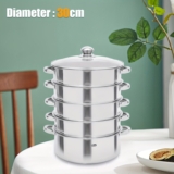 TEMU 5-lagiger 30cm Dampfkocher Mantowarka Gardampftopf Edelstahl Mantykocher – €38.88 |